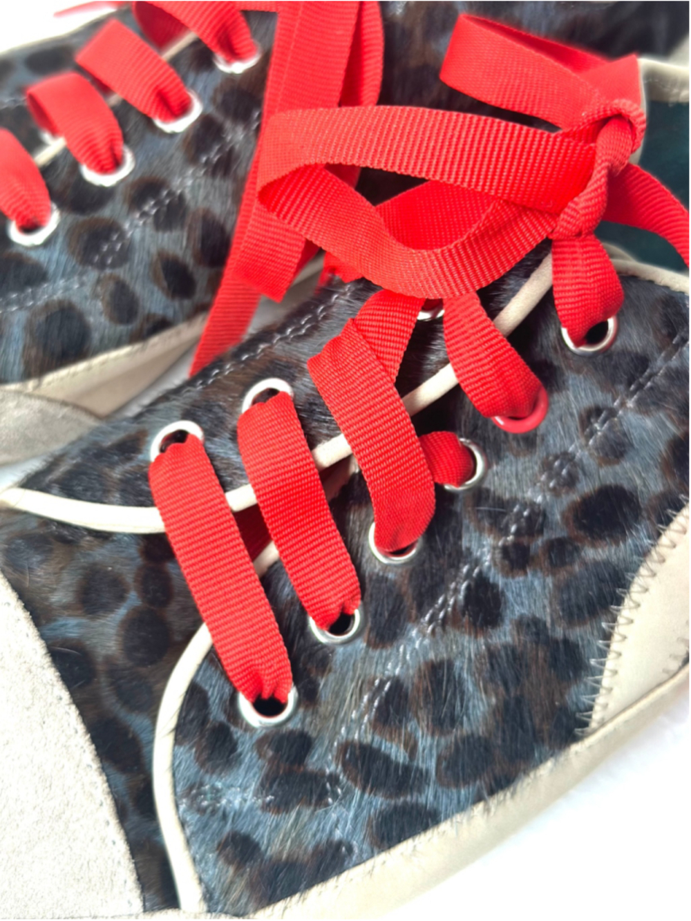 BODEN Leopard Print BOHO FUNKY Pony Hair Ballet SHOES Sneakers WOMENS 38 US 7.5 - Picture 4 of 8